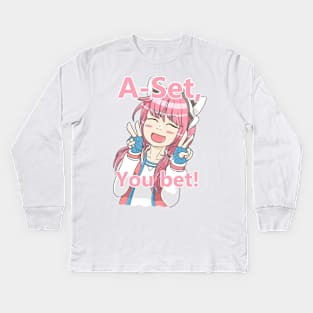 A-Set, you bet! Kids Long Sleeve T-Shirt